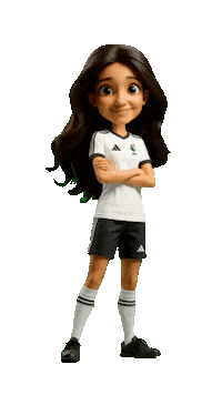 Football Player Amanda Sticker by Legia Soccer Schools
