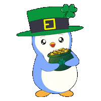 St Patricks Day Good Luck Sticker by Pudgy Penguins