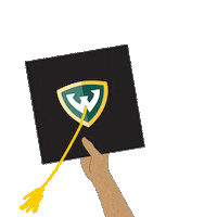 WayneStateCLAS winter graduation cap detroit Sticker