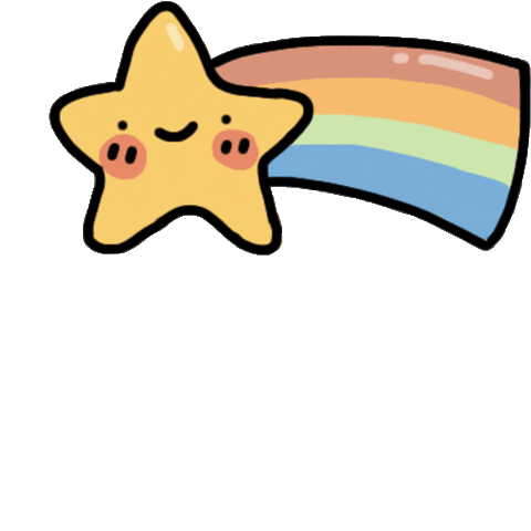 rissaartt giphyupload kawaii rainbow star Sticker