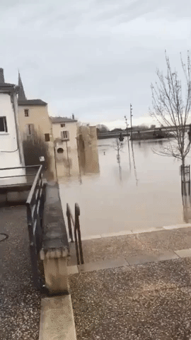 Severe Flooding Along Garonne River in Southwest France