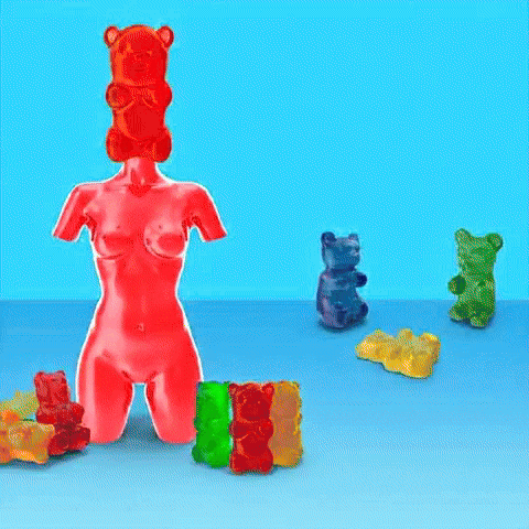 Gummy Bear Rainbow GIF by The LSD Hotel