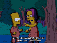 scared bart simpson GIF