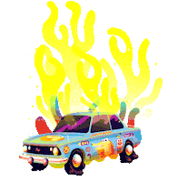 on fire Sticker by emiliospocket