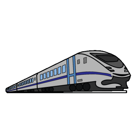 Traveling Bullet Train Sticker