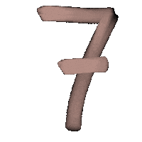 acendradaart number numbers 7 seven Sticker