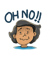 Scared Oh No Sticker