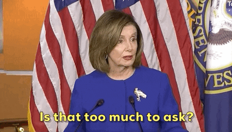 Is That Too Much To Ask Nancy Pelosi GIF by GIPHY News
