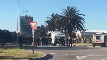 Police Clash With Students Blocking Entrance to Nelson Mandela Metropolitan University