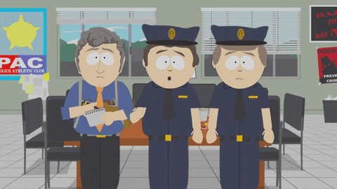 listening cops GIF by South Park 