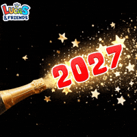 Celebrate Happy New Year GIF by Lucas and Friends by RV AppStudios