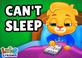 I Cant Sleep Wide Awake GIF by Lucas and Friends by RV AppStudios