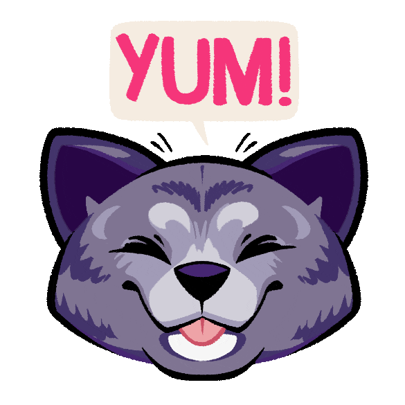 Dog Eating Sticker