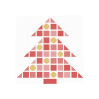 runningdoequilts christmas tree quilt block rdq running doe quilts Sticker