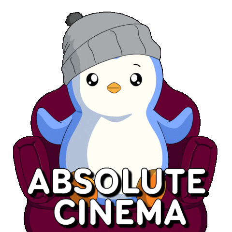 Relaxed Movie Time Sticker by Pudgy Penguins
