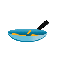 fudy_eu cooking pan fudy fudydelivery Sticker