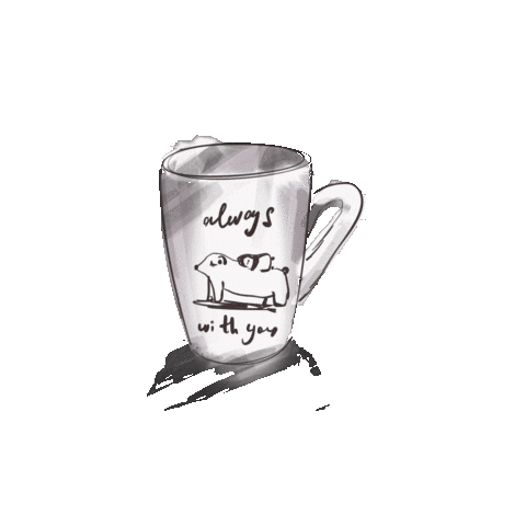 Natadecorator giphyupload coffee tea cup Sticker