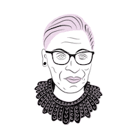Ruth Bader Ginsburg Feminist Sticker by Boss Dotty Paper Co.