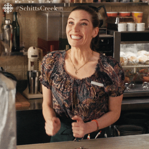 Excited Schitts Creek GIF by CBC