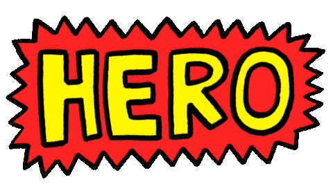 Hero Sticker by Russell Taysom