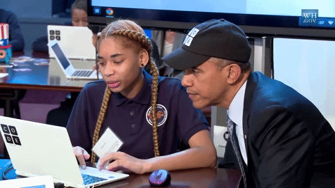 tomliamlynch giphygifmaker obama coding computer science for all GIF