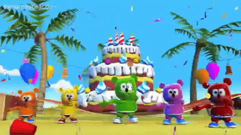 birthday cake dancing GIF