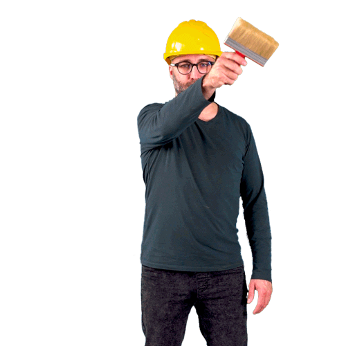 Construction Worker Sticker by Stavario
