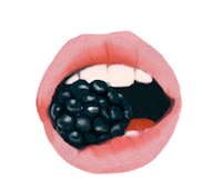 graceeaton eat yum fruit lips Sticker