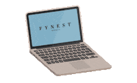 fynest_agency work computer laptop homeoffice Sticker