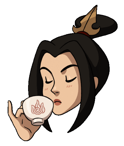Avatar The Last Airbender Tea Sticker by cosmiccowzine