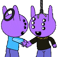 CloverStudios nft alien handshake secret handshake Sticker