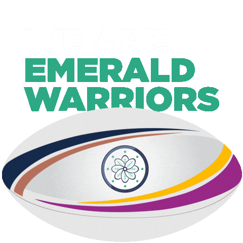 Rugby Ball Sticker by Emerald Warriors RFC