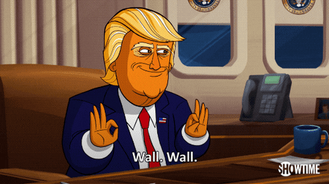 season 1 wall GIF by Our Cartoon President