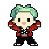 Happy Pixel Sticker