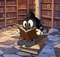 Oddsturgeon surprised book reading smart GIF