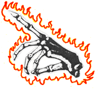 jimmydeanhorn point hand skeleton Sticker