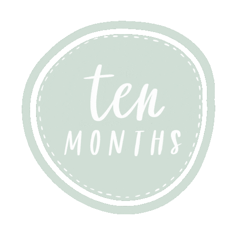 joymarkstudio mom life baby girl milestone 10 months Sticker