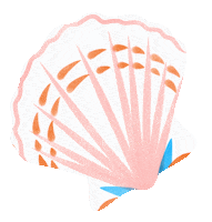 jenleembruggen sea shell jen seaside Sticker