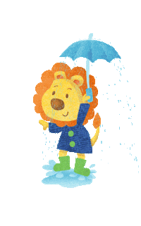 HylandsHealth kids rain lion umbrella Sticker