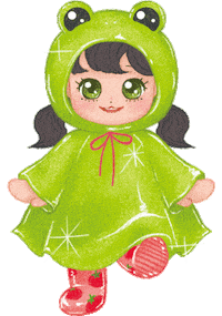 Girl Rain Sticker