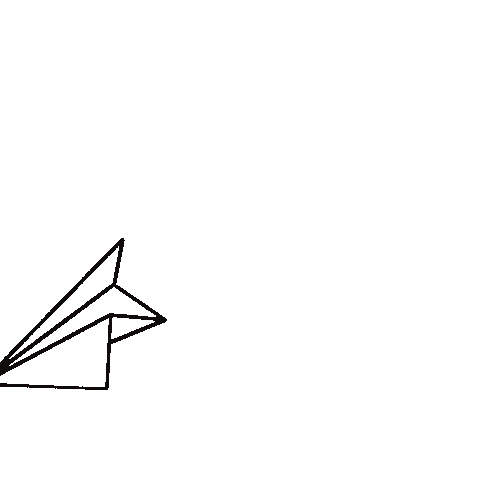 Flying Paper Airplane Sticker