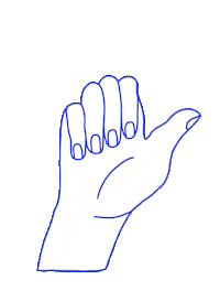 Hand Finger Sticker