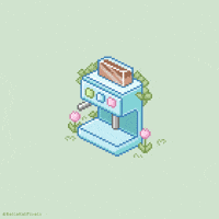 Pixel Art Morning Coffee GIF by BellaKatDesignCo