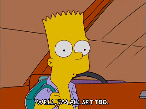 bart simpson backpack GIF