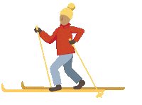 Winter Ski Sticker
