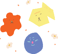 uuglydoodle happy friends face bear Sticker