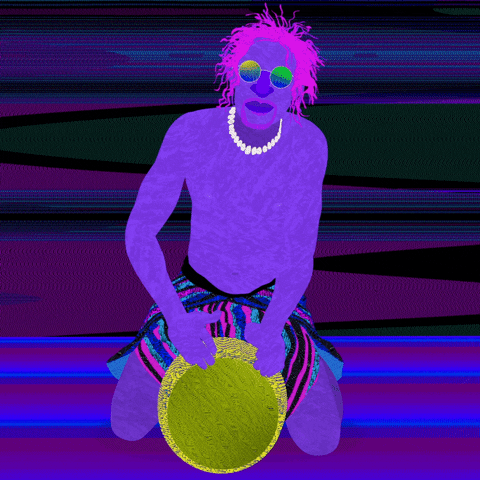 vincentbilodeau giphyupload weed hippie glitchy GIF