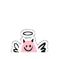 Pink Angel Sticker by Zinaida Kazantseva