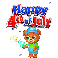 United States Celebration Sticker by Lucas and Friends by RV AppStudios