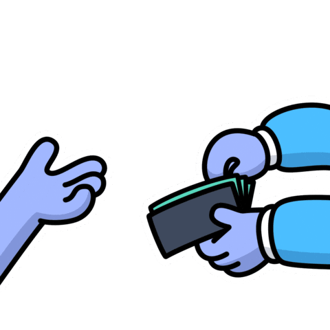 Give Me Money Sticker by Kudai